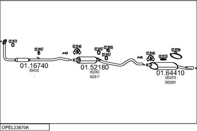 SISTEM DE ESAPAMENT MTS OPEL23870A008906