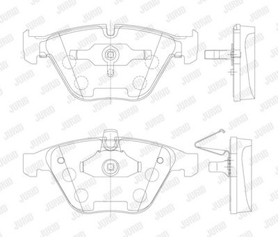 BREMSBELAGSATZ SCHEIBENBREMSE JURID 571990J 1
