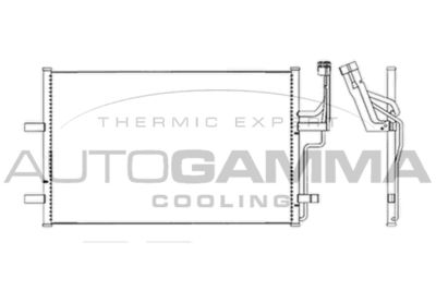 AUTOGAMMA 103622 Радиатор кондиционера  для MAZDA 3 (BK) 1.6 DI Turbo