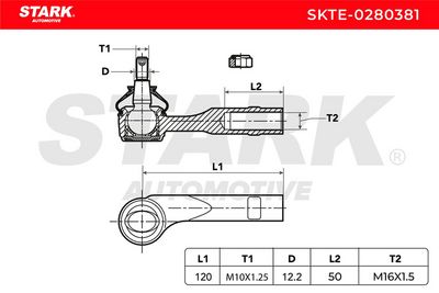 накрайник на напречна кормилна щанга STARK SKTE-0280381