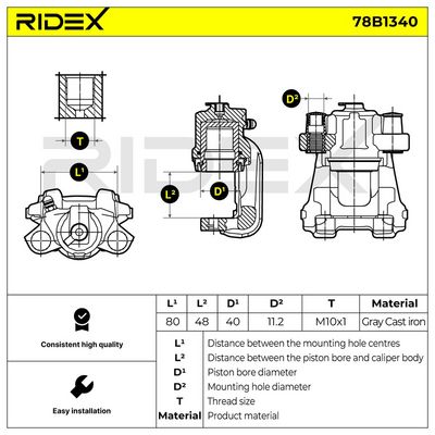 спирачен апарат RIDEX 78B1340