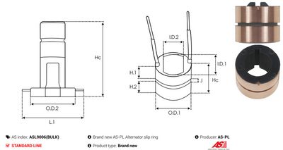 COLECTOR ALTERNATOR AS-PL ASL9006BULK 3