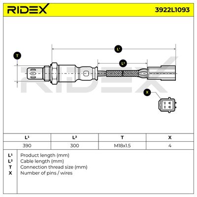 ламбда-сонда RIDEX 3922L1093