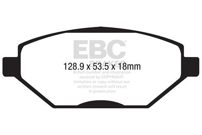 Комплект тормозных колодок, дисковый тормоз EBC Brakes DPX2293 для OPEL KARL