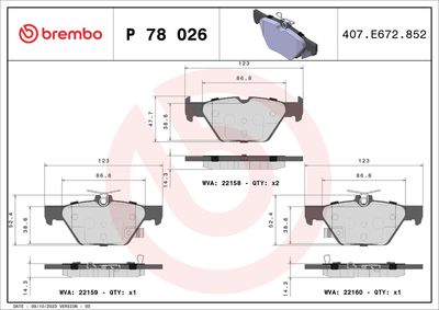 BREMBO Remblokkenset, schijfrem PRIME LINE (P 78 026)