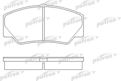 Комплект тормозных колодок, дисковый тормоз PATRON PBP450 для FORD P