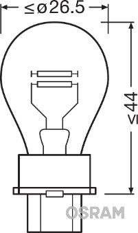3157 OSRAM Лампа накаливания, фонарь указателя поворота