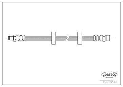 Тормозной шланг CORTECO 19018516 для VW PASSAT