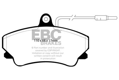 Комплект тормозных колодок, дисковый тормоз EBC Brakes DP952 для RENAULT ESPACE