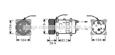 AVA QUALITY COOLING Compressor, airconditioning (UVAK058)