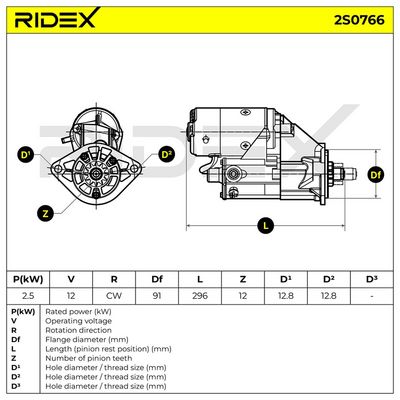 стартер RIDEX