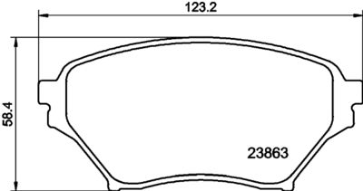 Комплект тормозных колодок, дисковый тормоз 8DB 355 010-261