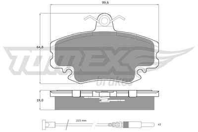 Комплект тормозных колодок, дисковый тормоз TOMEX Brakes TX 11-78 для DACIA SOLENZA