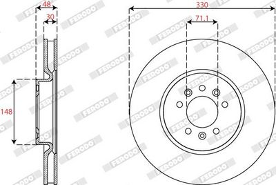 BREMSSCHEIBE FERODO DDF2817C1 1