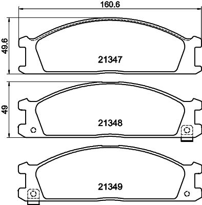 Комплект тормозных колодок, дисковый тормоз HELLA 8DB 355 026-931 для SUBARU SVX