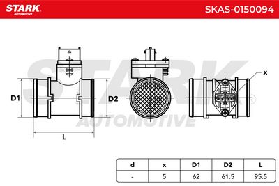 въздухомер-измерител на масата на въздуха STARK SKAS-0150094