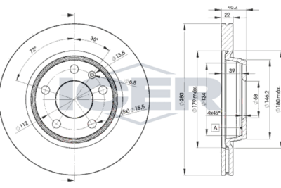 спирачен диск ICER 78BD5301-2