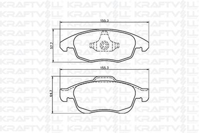 Комплект тормозных колодок, дисковый тормоз KRAFTVOLL GERMANY 07010038 для CITROËN DS4