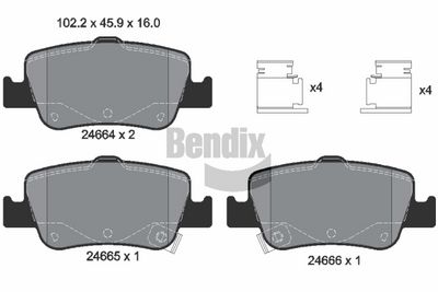SET PLACUTE FRANA FRANA DISC BENDIX Braking BPD1183
