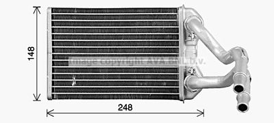 Теплообменник, отопление салона AVA QUALITY COOLING CR6147 для CHRYSLER PT CRUISER