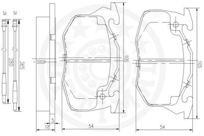 SET PLACUTE FRANA FRANA DISC OPTIMAL 9750 2