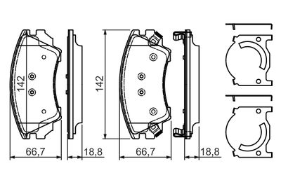 Brake Pad Set, disc brake 0 986 494 275