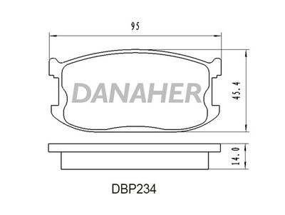 DANAHER DBP234 Тормозные колодки и сигнализаторы  для MAZDA 323 II Hatchback (BD) 1.5