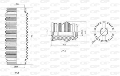 OPEN PARTS DCK5066.04 Комплект пыльника и отбойника амортизатора  для BMW X3 (Бмв X3)