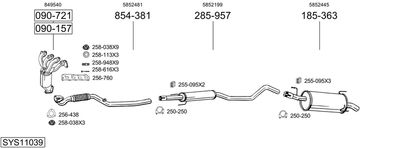 Układ wydechowy BOSAL SYS11039