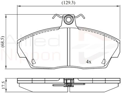 COMLINE ADB0232 Тормозные колодки и сигнализаторы  для LAND ROVER FREELANDER I Soft Top (L314) 2.0 DI 4x4