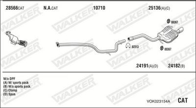 Изпускателна система WALKER VOK023154A