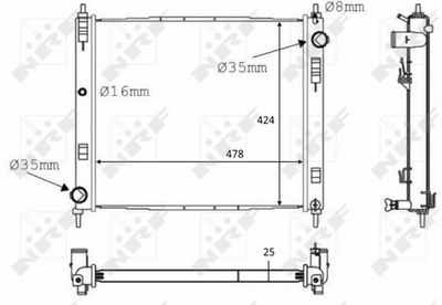 Radiator, engine cooling 58231