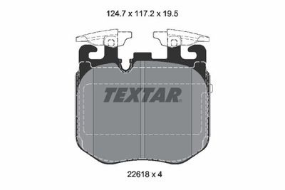 Комплект тормозных колодок, дисковый тормоз TEXTAR 2261801 для ROLLS-ROYCE GHOST