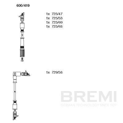 BREMI Комплект проводов зажигания