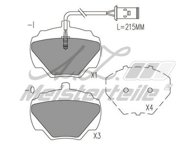 комплект спирачно феродо, дискови спирачки A.Z. Meisterteile AZMT-44-022-1682