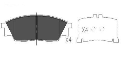 Комплект тормозных колодок, дисковый тормоз KAVO PARTS KBP-8009 для SUBARU REX