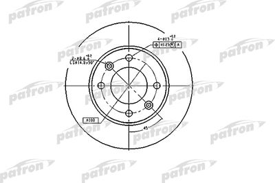 Тормозной диск PATRON PBD4185 для CITROËN C2