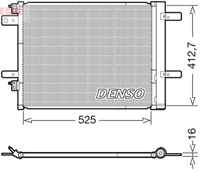 Конденсатор, кондиционер DENSO DCN21022 для PEUGEOT TRAVELLER