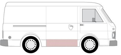 (EN) Sliding door repair kit (kanaal) past: VW LT I 04.75-06.96