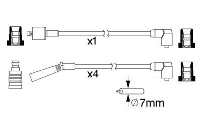 Комплект проводов зажигания BOSCH 0 986 357 196 для MITSUBISHI PAJERO