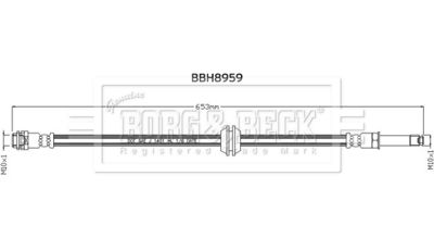 Тормозной шланг BORG & BECK BBH8959 для MERCEDES-BENZ eSPRINTER