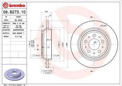 Brake Disc 08.B273.10