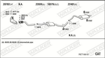 SISTEM DE ESAPAMENT WALKER RET18618