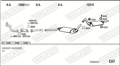 Изпускателна система WALKER AD80037