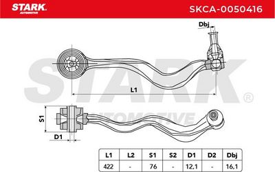 носач, окачване на колелата STARK SKCA-0050416