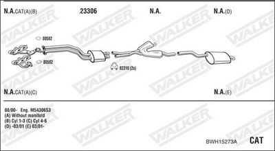 Изпускателна система WALKER BWH15273A