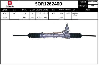 Рулевой механизм EAI SOR1262400 для FIAT ALBEA
