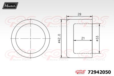 Поршень, корпус скобы тормоза MAXTECH 72942050 для CITROËN AMI