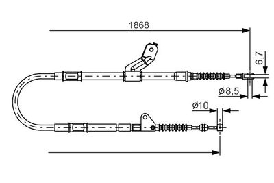 Тросик, cтояночный тормоз BOSCH 1 987 482 158 для TOYOTA AVENSIS