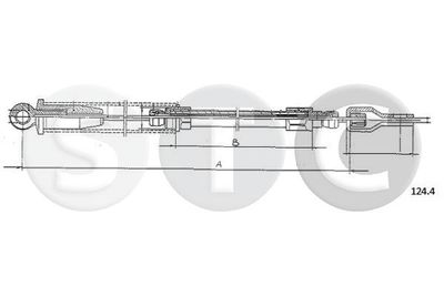 Тяга стартера STC T481619 для FIAT 500